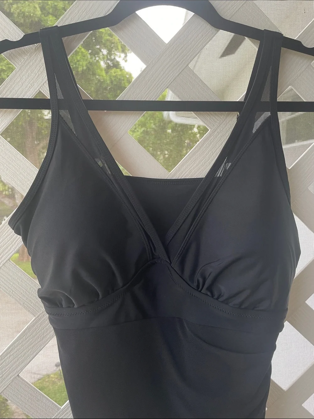 Blooming Jelly Slimming Mesh Sheer Sarong Swim Dress One Piece XL